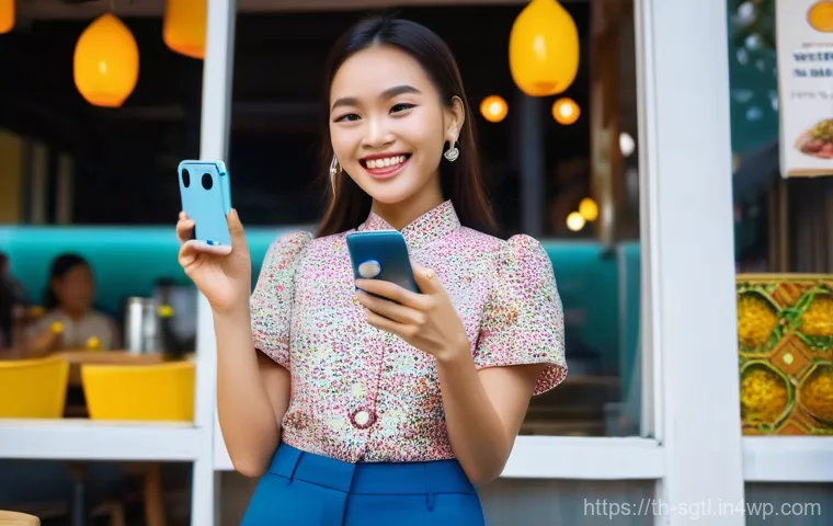 디지털 스토리의 구조적 변화 이해하기 - **Vibrant Digital Storytelling in Thailand:**
    A dynamic, eye-level shot of a young Thai woman (e...