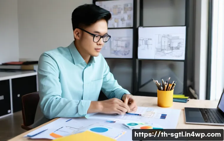 디지털 스토리를 위한 스토리보드 작성법 - **Prompt 1: The Visionary Creator's Storyboard Session**
    "A young, enthusiastic Thai content cre...