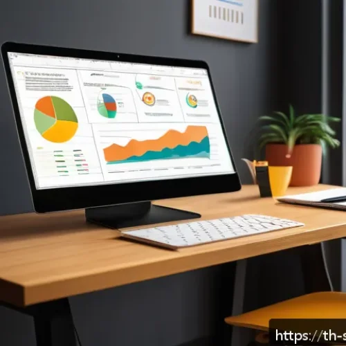 Home 30 디지털 스토리에서 시각적 요소의 중요성 - A vibrant digital storytelling workspace featuring a modern desk with a large monitor displaying a c...